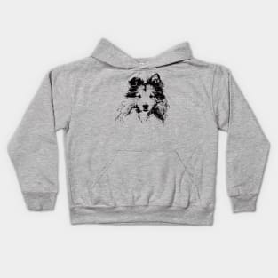 Shetland Sheepdog Sheltie Kids Hoodie